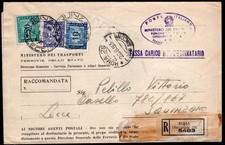 1953 Lettera per Roma con Segnatasse lire 5 + 10 +50.