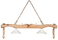 Lampadario Giogo Legno