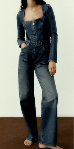 Tuta donna zara blu denim - tuta,