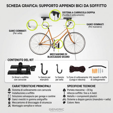 Supporto appendi bici da