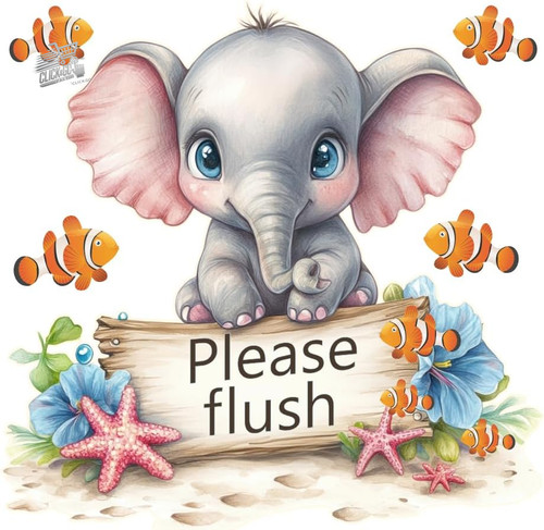 Adesivo bambini elefante - adesivo,