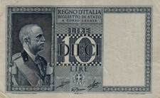 REGNO D'ITALIA LIRE DIECI -