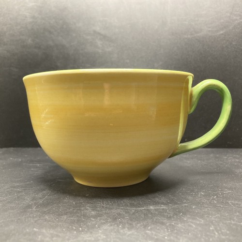 Tazza tè gialla dipinta - tè,
