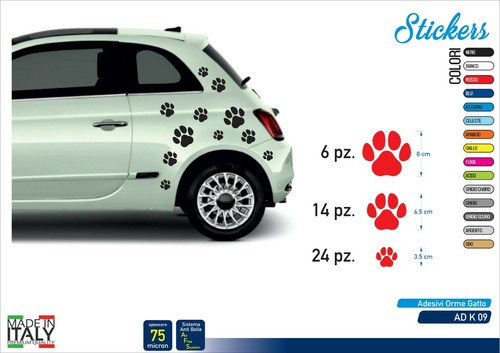 Adesivi auto zampa gatto - adesivi,