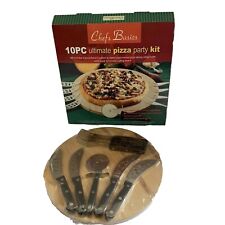 Chefs Basics 10 Pezzi Ultimate Pizza Party Kit con Tagliere in Legno Massello 