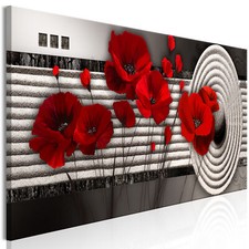 ROSSO PAPAVERI FIORI Quadro su