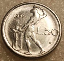 MONETA PICCOLA 50 LIRE 1995