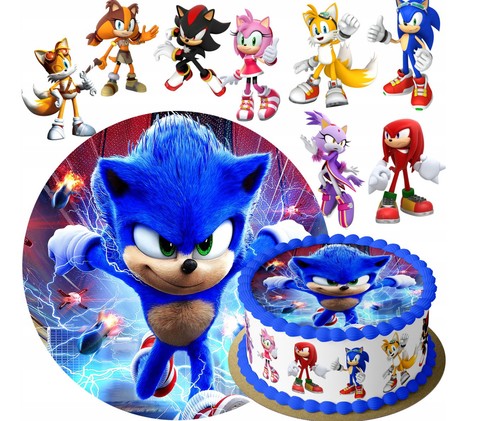 Sonic riccio blu commestibile - sonic,