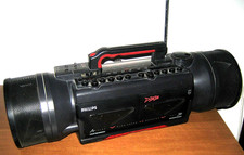 Radioregistratore Philips AW 7190 DBB Boombox Design vintage Doppio Deck - Leggi