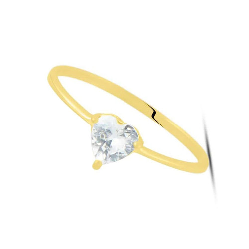 Anello cuore con zircone - anello,