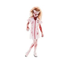 CARNEVALE HALLOWEEN COSPLAY VESTITO COSTUME INFERMIERA ZOMBIE NURSE BAMBINA
