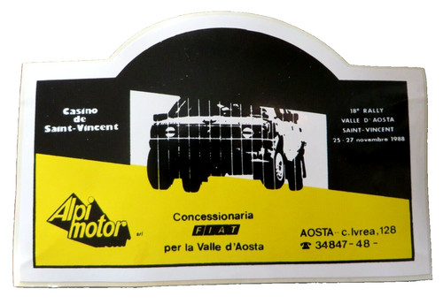 Adesivo vintage rally - 18°,