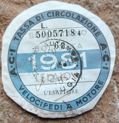 Bollo aci 1981 per - bollo,