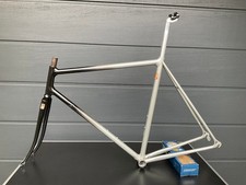 100% NOS Vintage capolavoro francese Mecacycle filetto acciaio brasato telaio set SLX 