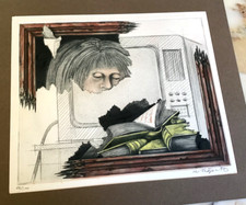 Museo Gutenberg Magonza orig. Mezzotinto foglio 26 v. 100 v. Wolfgang Fräger 1998