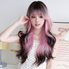 Parrucche Cosplay - 70cm Lolita Pink Coffee Dyed