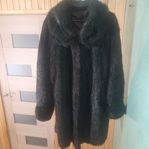Cappotto pelliccia donna nero