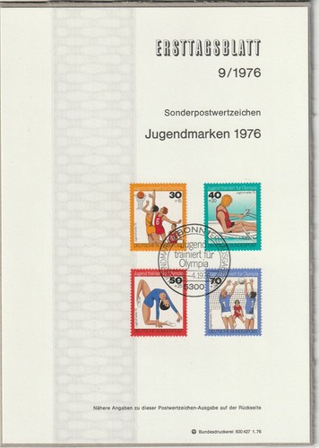 Foglio primo giorno etb 1976 - primo,