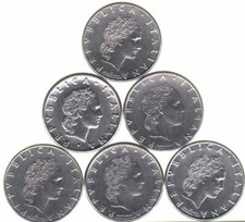 MONETE- SERIE 6 MONETE. 50