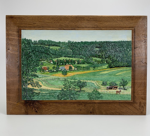 Dipinto olio paesaggio franco