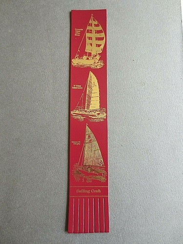 Leather bookmark sailing craft - leather,