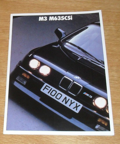 Brochure bmw m635csi - brochure,