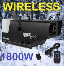 MACCHINA SCHIUMA PARTY WIRELESS SNOW 1800W DMX TELECOMANDO EFFETTO ATMOSFERICO