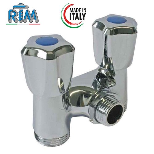 Doppio rubinetto per lavatrice - doppio,