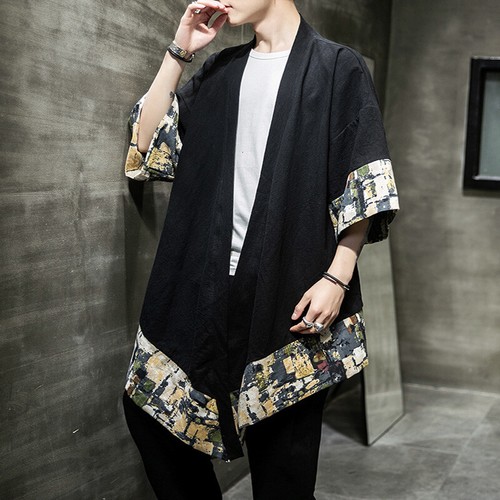 Camicia kimono lunga cotone - camicia,
