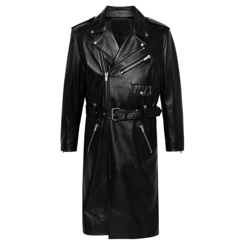 Cappotto moto uomo - cappotto, pelle