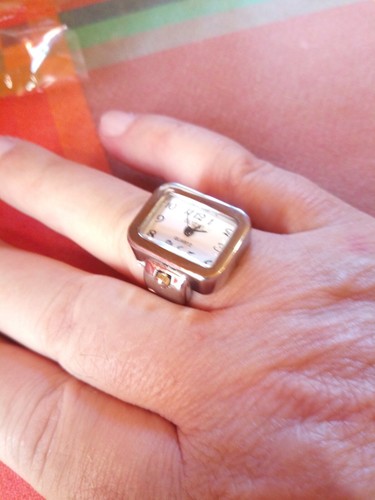 Anello acciaio con orologio - anello, in