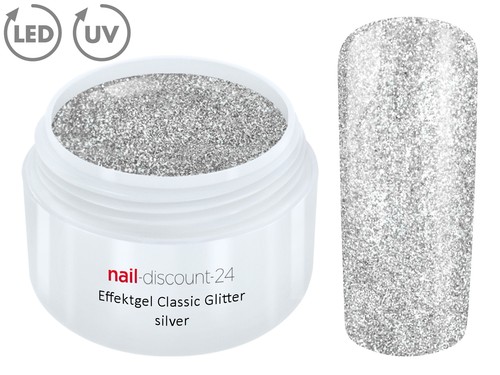 Gel led glitter silver - uv,