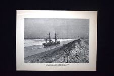 Un tratto del canale di Suez. Disegno dal vero di Rion