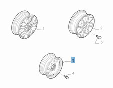 Cerchio in acciaio da 5.5B x