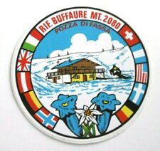 Adesivo Souvenir Rifugio Buffaure Pozza Di Fassa Schutzhütte Trentino Anni '80