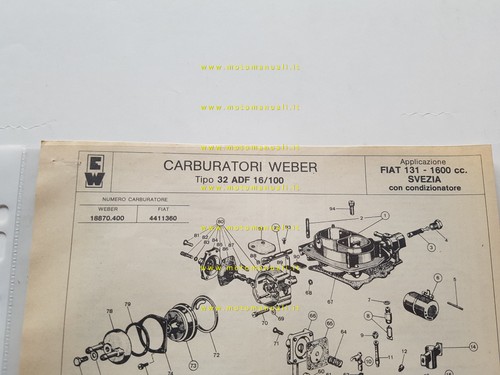 Weber carburatore adf - carburatore,