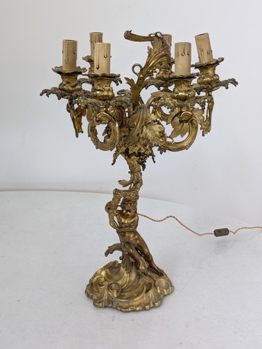 Candeliere lampada bronzo - a, in
