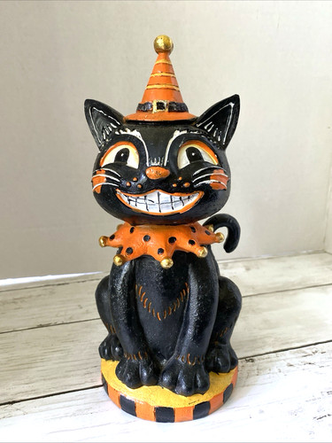 Statua gatto nero resina - statua,