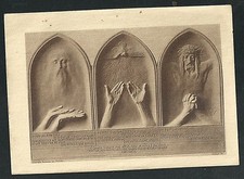 Estampa antigua de la Santissima Trinidad andachtsbild santino holy card santini