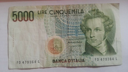 5000 lire vincenzo - vincenzo, bellini