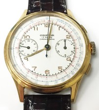 Orologio Orator 2514 Cronografo Carica Meccanica Landeron 48 Mantenere Tempo 17J