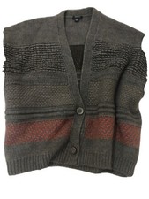 Poncho, cardigan mantella coprispalle LANA, MAXMARA- senza etichetta-da outlet M