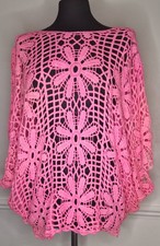 Top rosa uncinetto pizzo