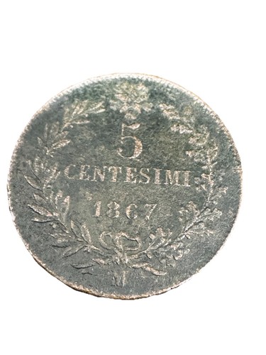Moneta italia centesimi 1867 - 5,