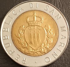 SAN MARINO MONETA BIMETALLICA