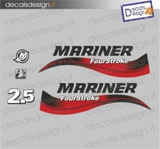 Adesivi motore marino fuoribordo Mariner 2.5 cv four stroke gommone barca decals