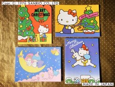 ? Vintage 1976 SANRIO JAPAN Biglietti Auguri NATALE Christmas 3D POP-UP Cards ⛄