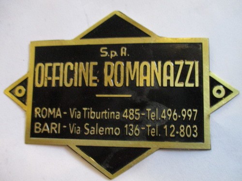 Officine romanazzi roma bari - roma,