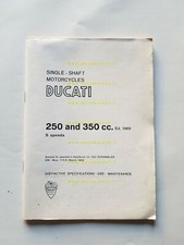 Ducati tutti modelli 250-350 5V 1969 varianti manuale uso Scrambler 1969 INGLESE