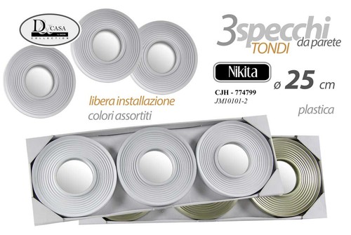 Set specchi parete - 3, da